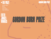 Tablet Screenshot of gordonburnprize.com